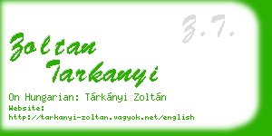 zoltan tarkanyi business card
